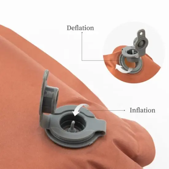 Naturehike Inflatable Camping Pillow - Portable 3D Comfortable Silent Sponge Pillow - Perfect for Camping and Travel (Khaki) image {4}