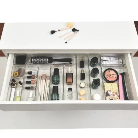 Trio Home Draw Organizers, Storage Bins for Makeup, Bedroom, Kitchen Gadgets Utensils and Office, Bathroom and Vanity Drawer Organizer Trays image {5}