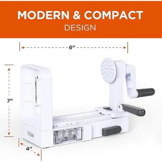 Commercial Chef Vegetable Spiralizer Zucchini Zoodle Noodles Maker Set with Four Blades image {1}