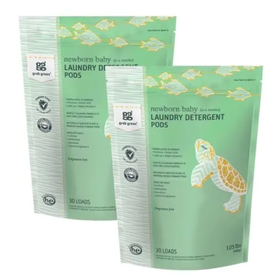 Grab Green Newborn Baby Laundry Detergent Pods, Fragrance Free Scent image {6}