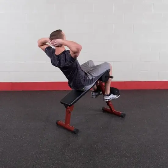 Best Fitness Ab Board Hyper Extension Bench - Black/Maroon image {2}