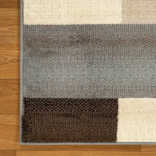Modern Geometric Color Block Indoor Area Rug or Runner by Blue Nile Mills image {3}