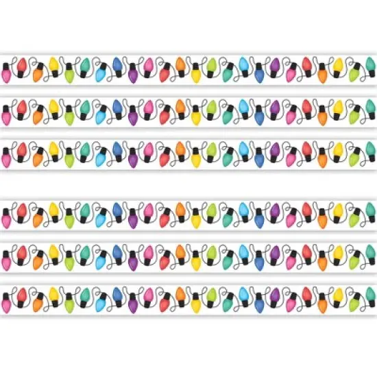 Teacher Created Resources&reg; Colorful Holiday Lights Die-Cut Border Trim, 35 Feet Per Pack, 6 Packs image {4}