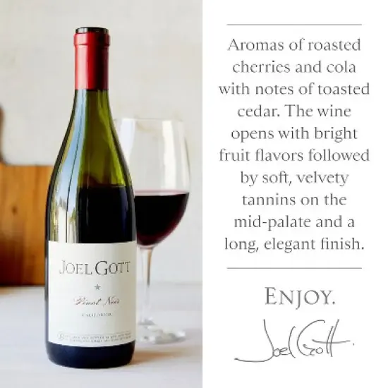 Joel Gott CA Pinot Noir Red Wine - 750ml Bottle image {3}