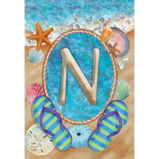 Briarwood Lane Summer Garden Flag 18x12.5 For Outdoor Summer Monogram Letter N Garden Flag Flag For Summer Garden Flag Flags For Outside image {4}