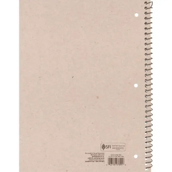 Wide Ruled 1 Subject Flexible Plastic Cover Spiral Notebook - up&up&trade; image {1}