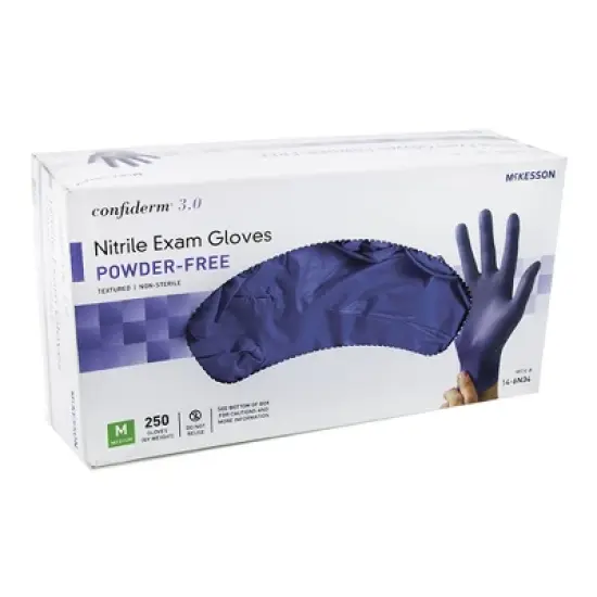 McKesson Confiderm&reg; 4.5C Nitrile Exam Glove, Medium, Blue image {1}