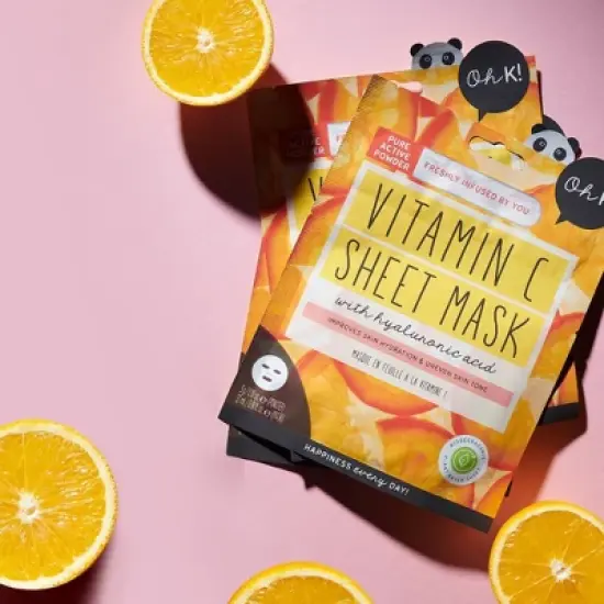 Oh K! Vitamin C Sheet Mask with Active Powder - 0.91oz image {3}