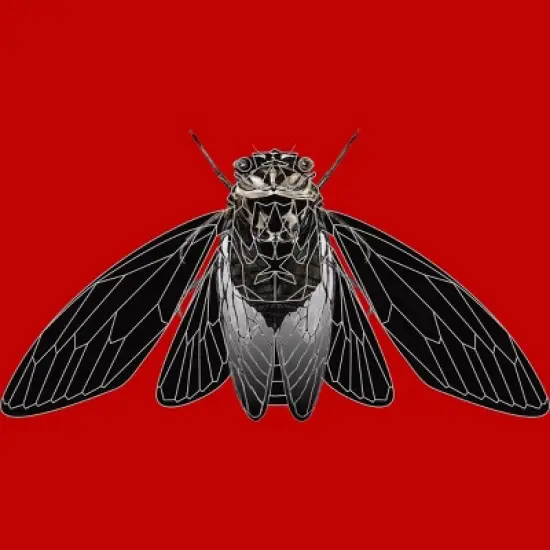 Men's Design By Humans Monochrome Cicada By Realkey Tank Top image {1}