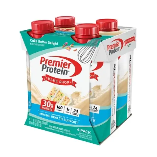 Premier Protein Nutritional Shake - Cake Batter - 11 fl oz/4pk image {3}