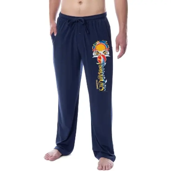 Thundercats Mens' Classic Show Title Logo Character Sleep Pajama Pants Blue image {3}