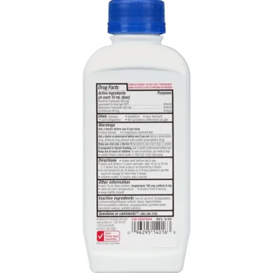 Leader Regular Strength Cool Mint Flavor Antacid Liquid 12 oz image {2}