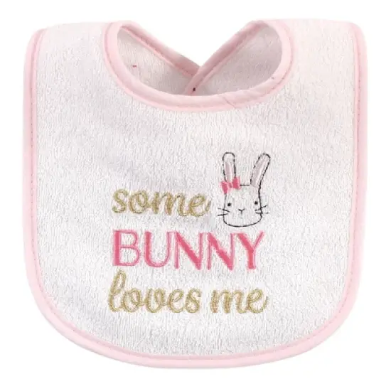 Hudson Baby Infant Girl Cotton Terry Drooler Bibs with Fiber Filling 10pk, Holiday Girl I Am One, One Size image {7}