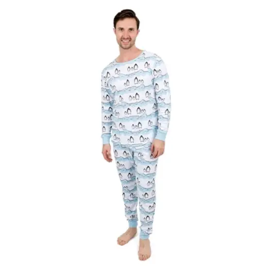 Leveret Mens Two Piece Cotton Christmas Pajamas image {3}