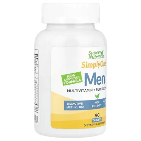 Super Nutrition SimplyOne&reg;, Men&rsquo;s Multivitamin + Super Complexes with Vitamin C + Super Adaptogen Complex, 90 Tablets image {4}