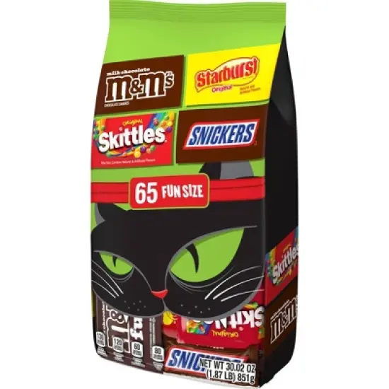 Mars - M&M's, Snickers, Starburst, Skittles, Milky Way Halloween Candy Chocolate Fruity Variety Bag - 30.02oz/65ct image {9}