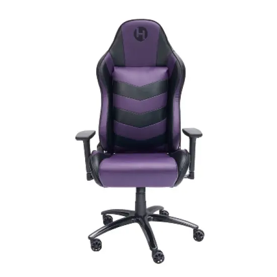 Ergonomic High Back Racer Style Video Gaming Chair Purple/Black - Techni Sport image {19}