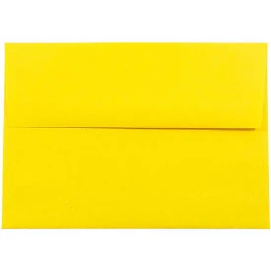JAM PAPER #10 Business Colored Envelopes - 4 1/8 x 9 1/2 - Yellow Recycled - 100/Pack image {1}