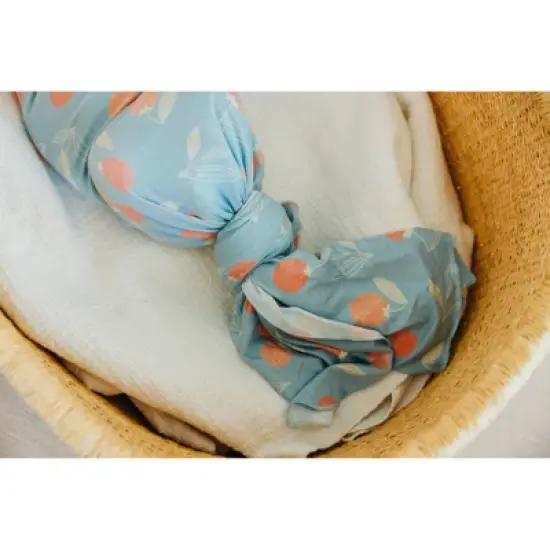 Copper Pearl Premium Knit Swaddle Blanket - Clementine image {2}