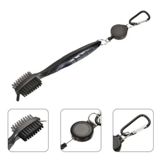 Unique Bargains Double-Sided Retractable Dust Groove Cleaning Golf Club Brush and Divot Tool Set image {4}