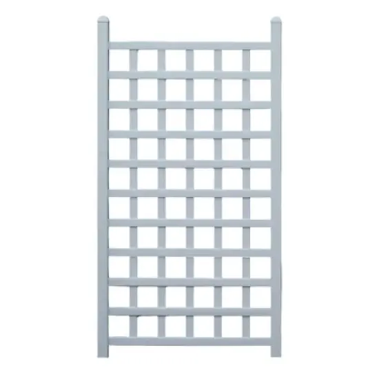 Dura-Trel Country Garden Vinyl Trellis, Outdoor Plant Support Frame, White, 35" x 66" - Decorative Grid-Style Lattice for Climbing Vines & Flowers, image {6}