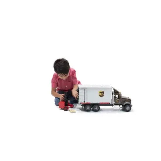 Bruder MACK Granite UPS Logistics Truck with Forklift image {3}