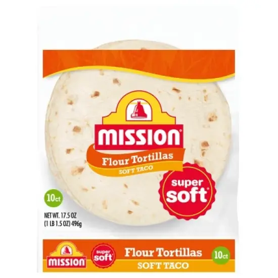 Mission Taco Size Super Soft Flour Tortillas - 17.5oz/10ct image {9}
