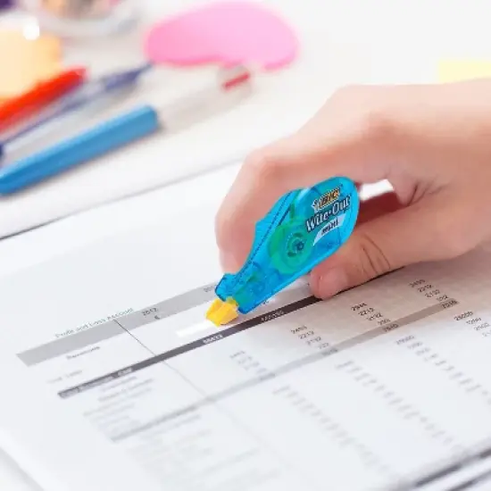 BIC Mini Correction Tape Non-Refillable 1/2 w x 26.2 ft Assorted WOTM11 image {2}