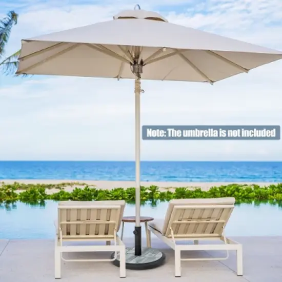 Costway 19'' Patio 35 LBS Round Umbrella Base Stand Holder 1.4''-1.9'' Market Table Outdoor image {3}