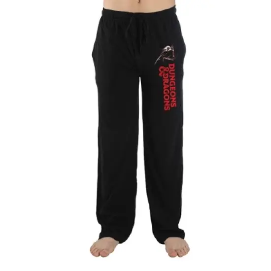 Mens Black Dungeons & Dragons Game Drawstring Lounge Sleep Pajama Pants image {2}