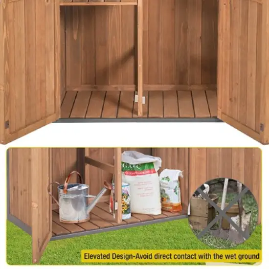 Aivituvin Outdoor Storage Shed Cabinet| Metal Frame for Stability-AIR7004/7004-B/7005 image {6}