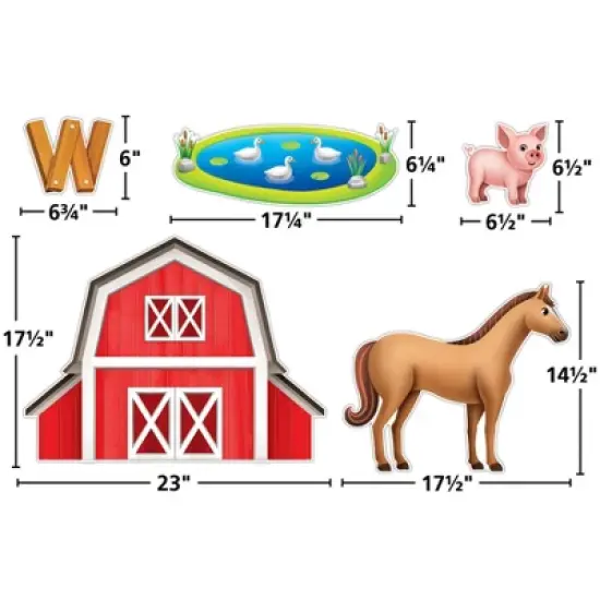 Teacher Created Resources&reg; The Farm Bulletin Board Set, 53 Pieces image {1}