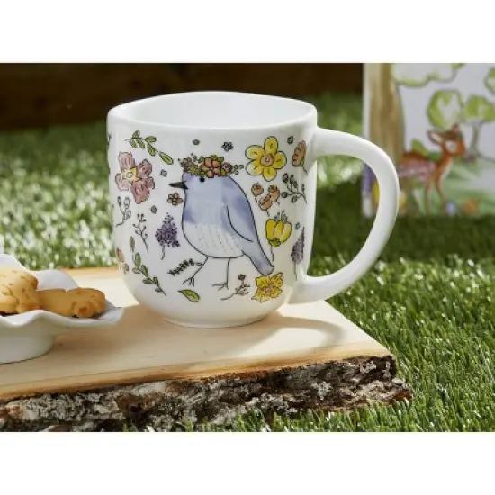 'Snack with Forest Friends' Dinnerware Set - Rosanna: Porcelain, Forest Animals, Microwave & Dishwasher Safe, Service for 2 image {6}