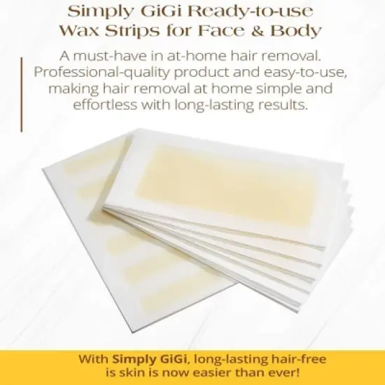 GiGi Simply Ready-To-Use Wax Strips - 18 Strips (PACK OF 2) image {2}