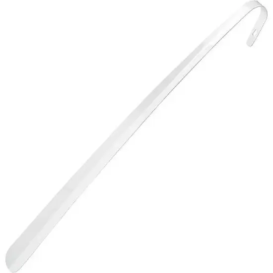 DMI Extra Long Handled Steel No Bend Shoe Horn, 24 Inches, White image {1}