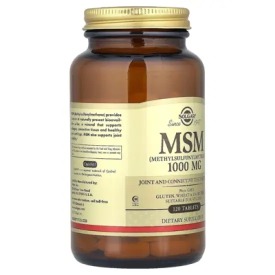 Solgar MSM (Methylsulfonylmethane), 1,000 mg, 120 Tablets image {3}