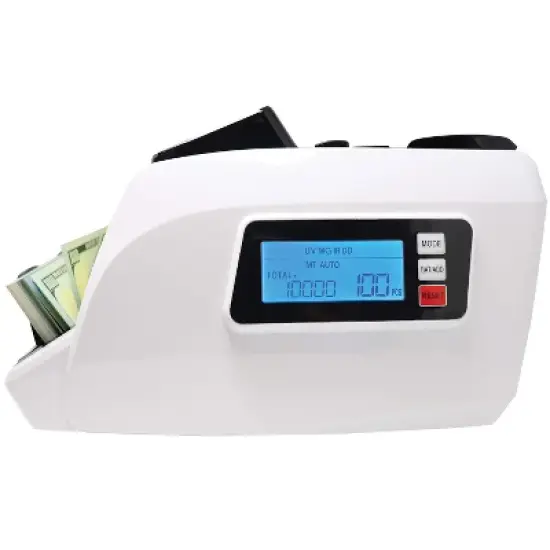 Nadex Coins&trade; V5400 Mixed-Denomination Money Counter and Counterfeit Detector in White image {4}
