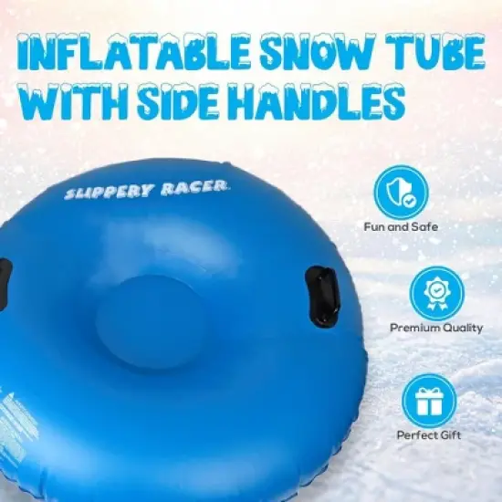 Slippery Racer AirRaid 48" Inflatable Snow Tube - Blue image {2}