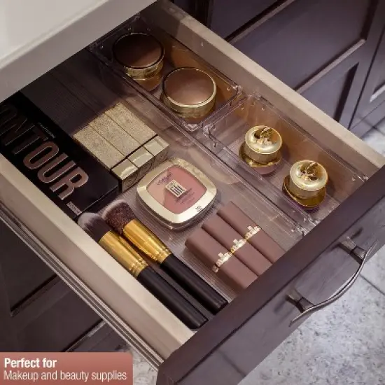 Sorbus Clear Drawer Organizers, Multi-Purpose Bins for Makeup, Vanity Organization, and more image {1}