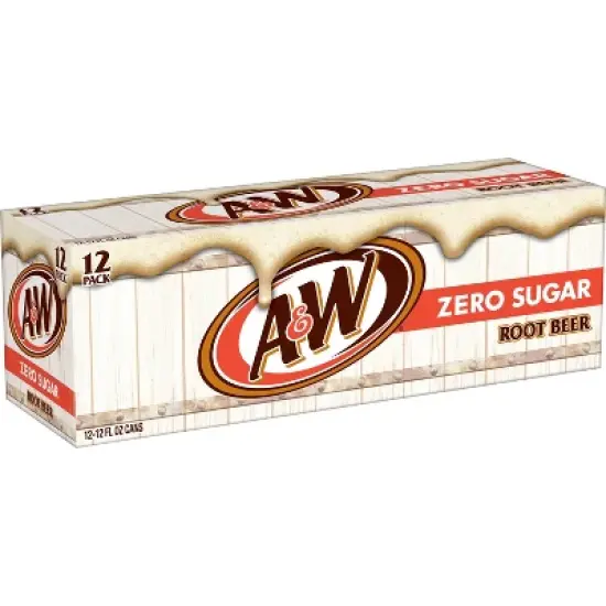A&W Root Beer Zero Sugar Soda - 12pk/12 fl oz Cans image {3}