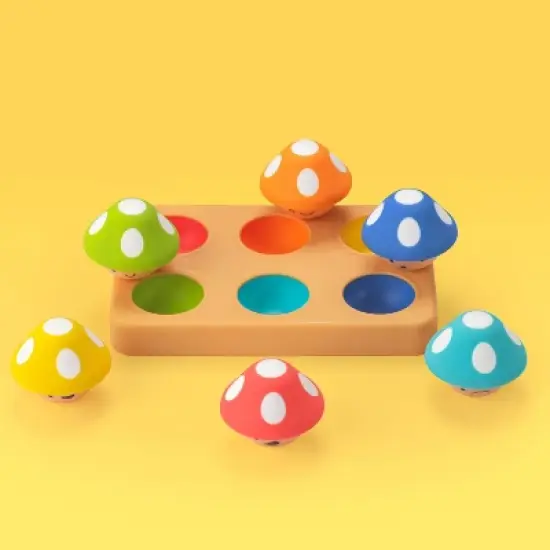 Sassy Toys Moody Matching Mushrooms Stacking Toy image {3}