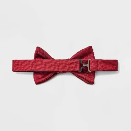 Men's Pre-Tied Satin Bow Tie - Goodfellow & Co&trade; Red One Size image {1}