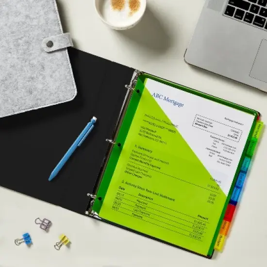 Avery 3" Ring Binder, 8 Tab Dividers, Highlighters, Set (01682) image {7}