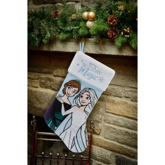 Frozen Elsa and Anna Applique Holiday Stocking 20" image {2}