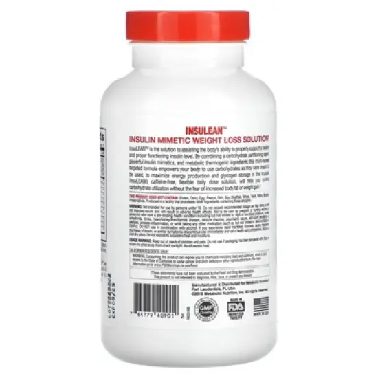 Metabolic Nutrition Insulean, 90 Capsules image {2}