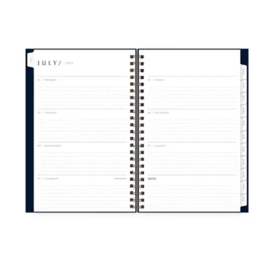 Blue Sky 2024-25 Weekly/Monthly Sustainability Planner 8"x5" Wirebound Navy: Academic & Student Agenda July-June image {4}