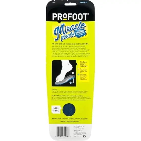 ProFoot - Original Miracle Insoles, Men (Size 8-13), 1 Pair image {1}