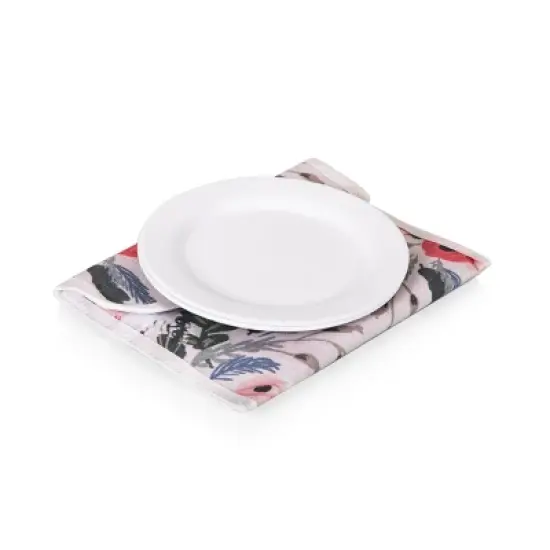 Picnic Time Promenade Floral Pattern Picnic Basket: Wicker & Canvas, Botanical Design, Disney's The Little Mermaid image {6}