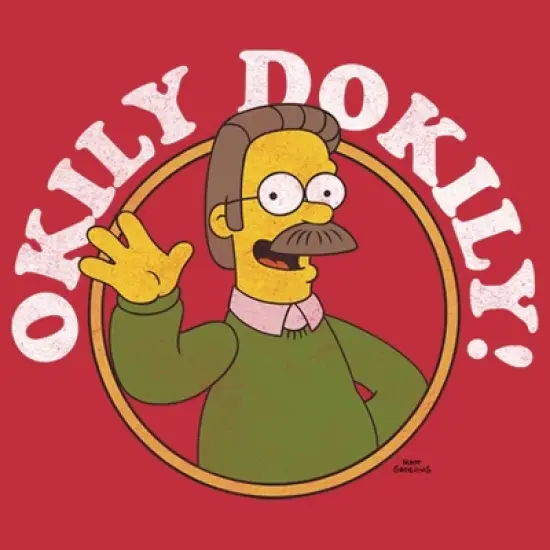 Men's The Simpsons Ned Flanders Okily Dokily Sweatshirt image {1}