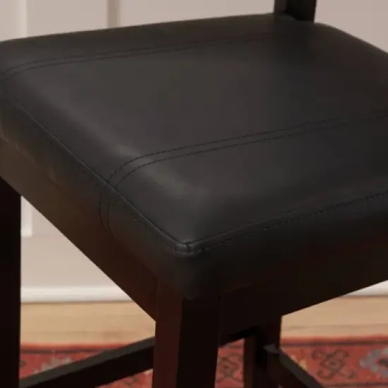 Linon Milano Counter Height Barstool Black image {3}